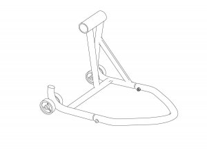 Motorcycle stand PUIG SIDE STAND črna right