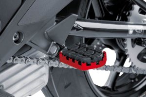 Footpegs without adapters PUIG ENDURO rdeč with rubber