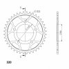 Zadnji verižnik (zobnik) SUPERSPROX RFE-1225:36-BLK črna 36T, 520