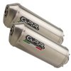 Dual slip-on exhaust GPR CA.13.SAT SATINOX Brushed Stainless steel including removable db killers and link pipes