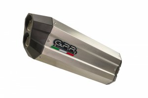 Slip-on exhaust GPR SONIC Brushed Titanium including removable db killer and link pipe