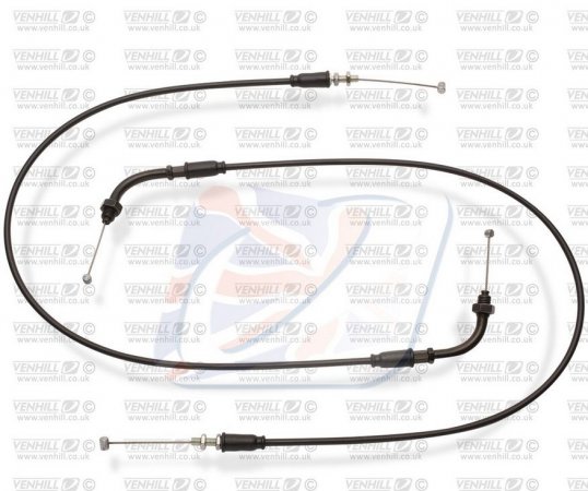 Throttle cables (pair) Venhill H02-4-106-BK featherlight črna