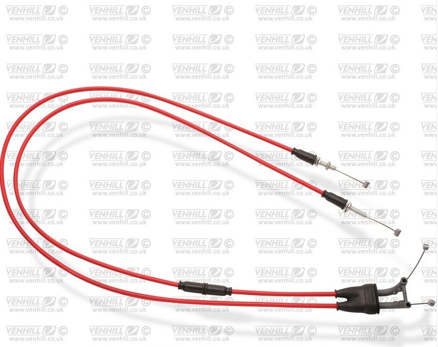 Throttle cables (pair) Venhill K02-4-036-RD featherlight rdeč