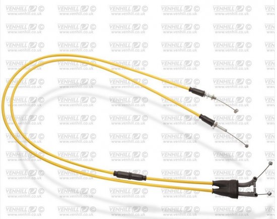 Throttle cables (pair) Venhill K02-4-042-YE featherlight yellow