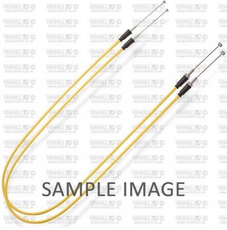 Throttle cables (pair) Venhill H02-4-045-YE featherlight yellow