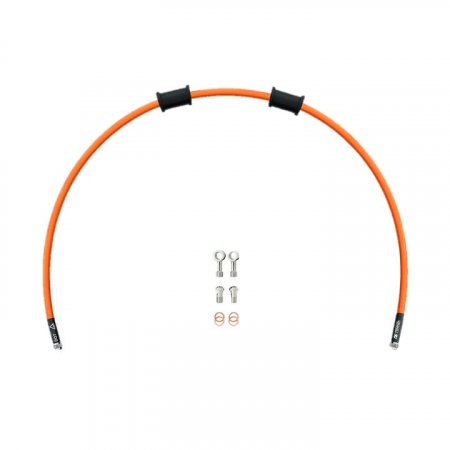 Set cevi za sklopko Venhill KAW-11010CS-OR POWERHOSEPLUS (1 cev v kompletu) Orange hoses, stainless fittings