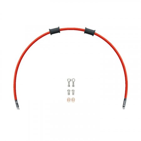 Set cevi za sklopko Venhill KAW-11010C-RD POWERHOSEPLUS (1 cev v kompletu) Red hoses, chrome fittings