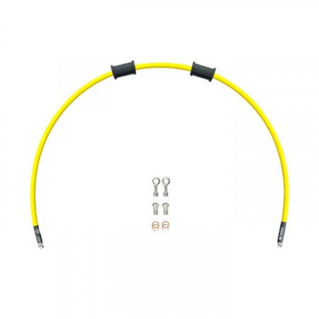 Set cevi za sklopko Venhill KAW-11010CS-YE POWERHOSEPLUS (1 cev v kompletu) Yellow hoses, stainless fittings